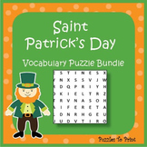SAINT PATRICK'S DAY Word Search, Crossword Puzzle and Maze