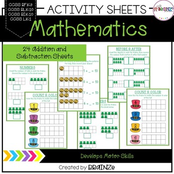 Preview of Saint Patricks Day Ten Frame Math Activity Book