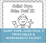 Saint Pope John Paul II Printables Activity Packet