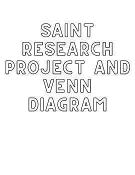 Preview of Saint Research and Venn Diagram Project