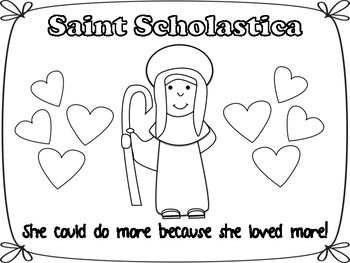 Saint Scholastica Coloring Page 