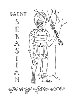 Saint Sebastian Coloring Page by Rosa Patterson | TPT