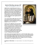 Saint Thomas Aquinas Saint of the Day Worksheet