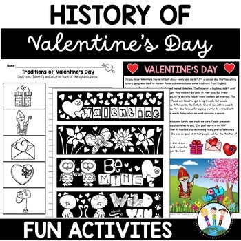 Preview of Valentine's Day Activity Freebie History of St. Valentines Day Passage Bookmarks