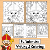 Saint Valentine Coloring Pages Writing Activities Catholic