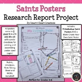 Catholic Saints Project - Research Report Posters -75 Feat