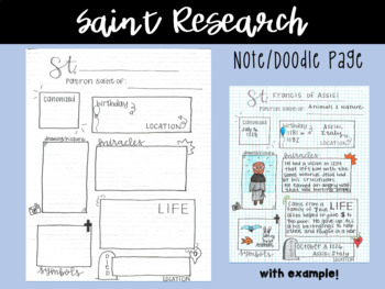 Preview of Saints Research - DOODLE!