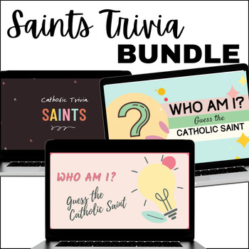 Preview of Saints Trivia Bundle - Multiple Choice Trivia, Who am I? Parts 1 & 2