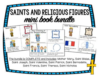 Preview of Saints and Religious Figures Mini Books BUNDLE