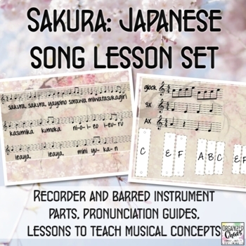 Preview of Sakura: Japanese song lesson set with recordings, orff arrangement, more