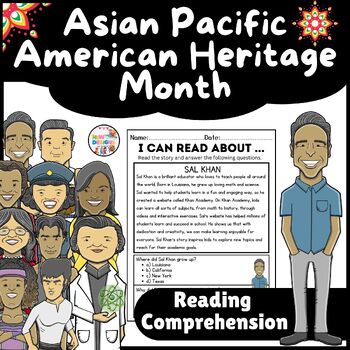 Preview of Sal Khan Reading Comprehension / Asian Pacific American Heritage Month