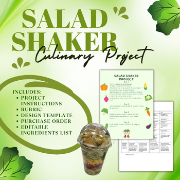 Preview of Salad Shaker Culinary Project | CTE, FACS, FCS, Salad in a Jar, PBL, Mason Jar