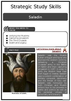 Preview of Saladin Source-based w/Answer Guide