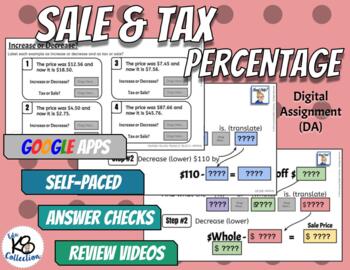 Preview of Sale & Tax (Percentage Decrease and Increase) - Digital Assignment