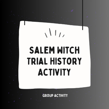 Preview of Salem Witch Trial History Activity (PBL, Spooky, Halloween)