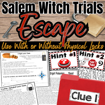 Preview of Salem Witch Trials Escape Room