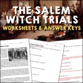 Salem Witch Trials Colonial America Reading Worksheets and