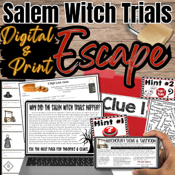 Preview of Salem Witch Trials Escape - Digital & Print