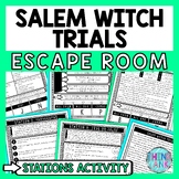 Salem Witch Trials Escape Room Stations - Reading Comprehe