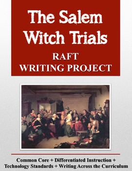 Preview of Salem Witch Trials RAFT Writing Project