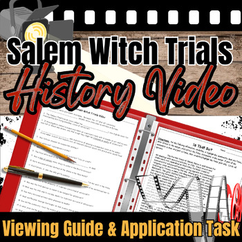 Preview of Salem Witch Trials In Search of History Video Viewing Guide & Application Task