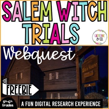 Preview of Salem Witch Trials WebQuest Activity FREEBIE
