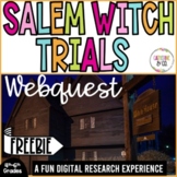 Salem Witch Trials WebQuest Activity FREEBIE