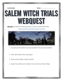 Salem Witch Trials - Webquest with Key