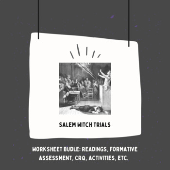 Preview of Salem Witch Trials Worksheet Bundle (15+ lessons, readings, and activities)