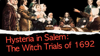 Preview of Salem Witch Trials of 1692 Powerpoint / Puritans & Massachusetts Bay Colony