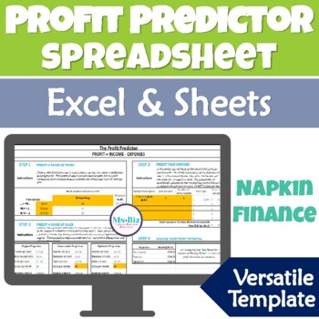 Preview of Sales Forecast Profit Predictor Excel & Sheets Template - Accounting