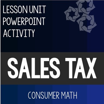Preview of Sales Tax Lesson PowerPoint Activity Consumer Math Life Skills Special Education