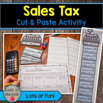 Preview of Sales Tax Cut & Paste Activity