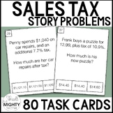 Sales Tax Task Cards (word/ story problems)