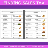 Sales Tax, Tip, and Commission Practice Bundle 1
