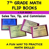 FLIP BOOKS: Sales Tax, Tip, and Commission plus a Quiz