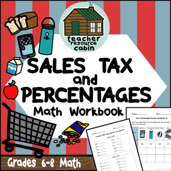 Preview of Sales Tax and Percentages Workbook (Grades 6-8 Math)