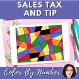 Sales Tax and Tip Color By Number Printable