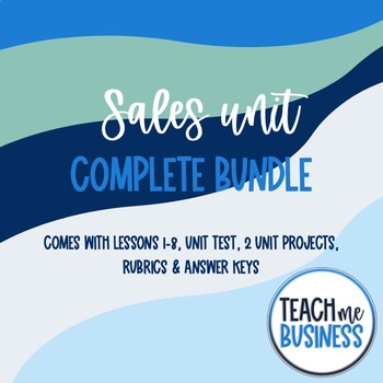 Preview of Sales Unit: Complete Unit || Lessons-Activities-Projects-Test