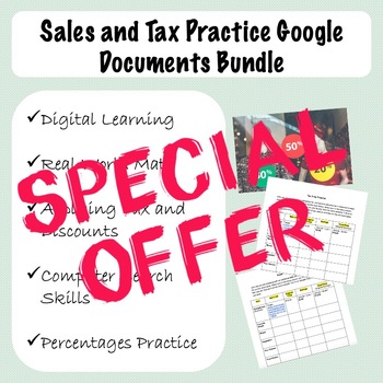 Preview of Sales and Tax Practice Google Documents Bundle