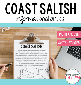 Preview of Coast Salish: Indigenous (First Nations) Cultures Informational Article