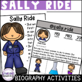 Sally Ride Biography Activities, Worksheets, Report - Wome