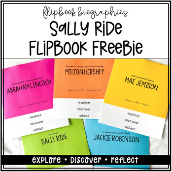 Preview of Sally Ride Biography Flipbook, People Who Made a Difference Research Project