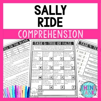 Preview of Sally Ride Comprehension Challenge - Close Reading