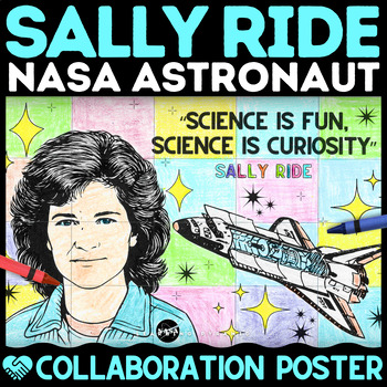 Preview of Sally Ride NASA Astronaut Collaborative Poster Activity | Women in STEM History