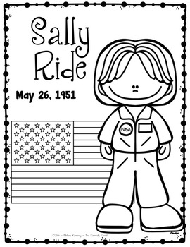 sally ride coloring page