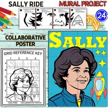 Preview of Sally Ride collaboration poster Mural project Women’s History Month Craft
