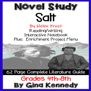 Preview of Salt Novel Study and Project Menu; Plus Digital Option