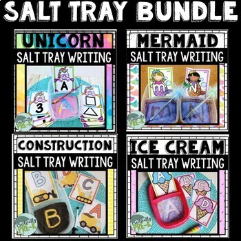 Preview of Salt Tray Writing Cards SLOW GROWING Bundle