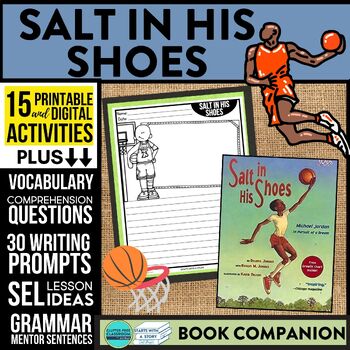 Preview of SALT IN HIS SHOES activities READING COMPREHENSION - Book Companion read aloud